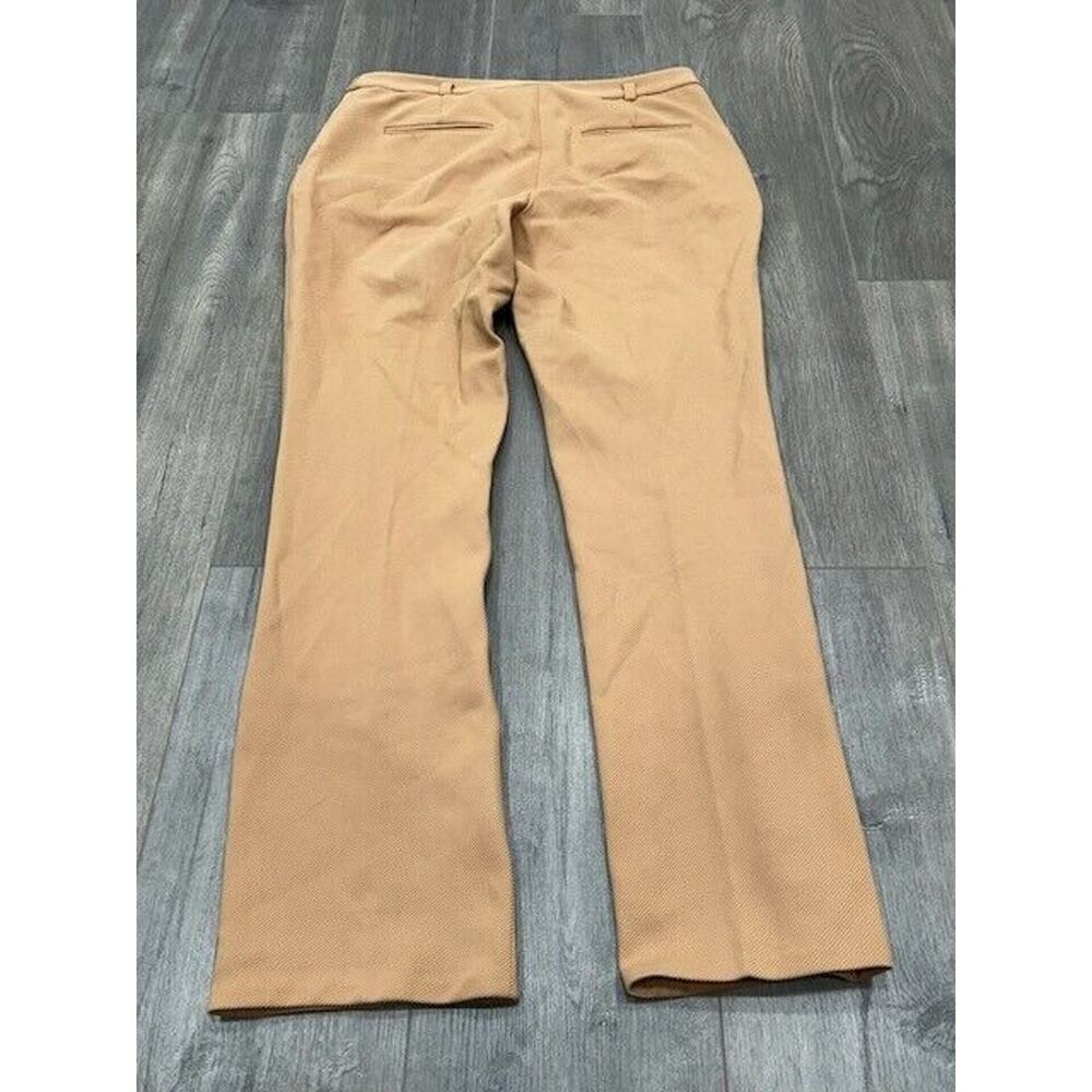 Diane Von Furstenberg Womens Dezzie Bootcut Pants Pleated Career Tan Size 12 - Picture 2 of 10